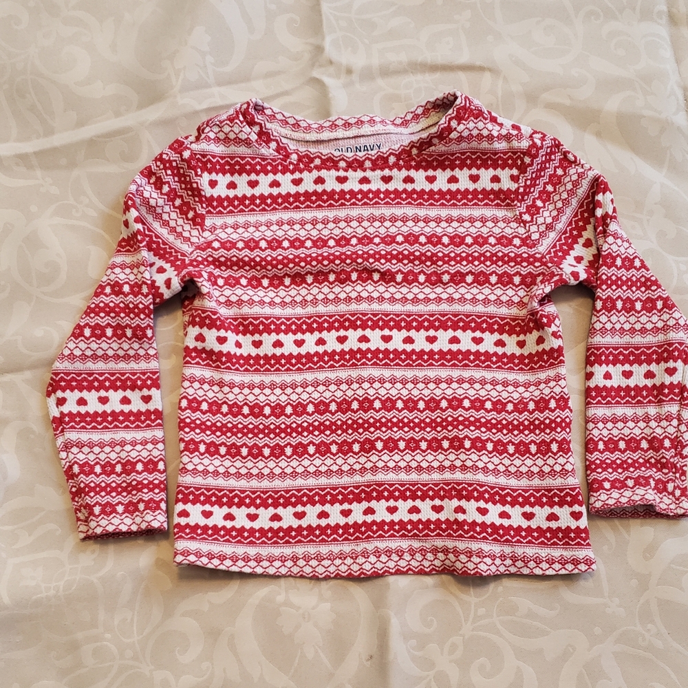 Red and White Long Sleeve Tee - Picture 1 of 3